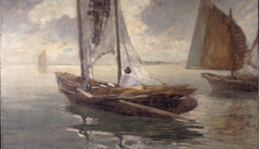 Pietro Fragiacomo, Pescatori, Collezione della Città metropolitana di Venezia Pietro Fragiacomo, Pescatori, Collezione della Città metropolitana di Venezia
