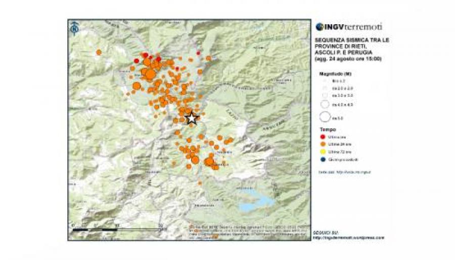 Il terremoto di oggi dal sito INGV Terremoti Il terremoto di oggi dal sito INGV Terremoti