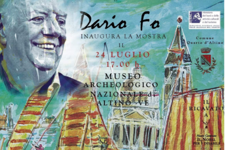 Dario Fo al Museo archeologico di Altino Dario Fo al Museo archeologico di Altino