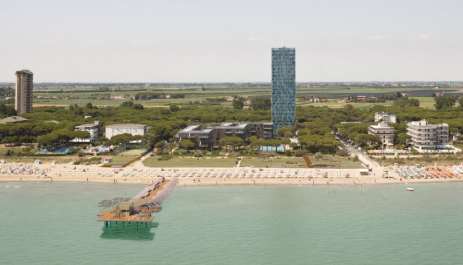 Jesolo Lido Fotografie Del Tramonto Lungo La Spiaggia Sul