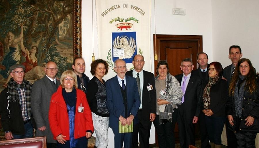 Venezia, delegazione veneto brasiliana in visita a Ca' Corner
