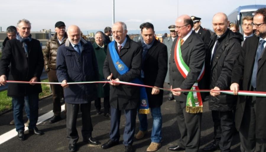 Marcon, il commissario Cesare Castelli inaugura i nuovi svincoli per la tangenziale di Mestre